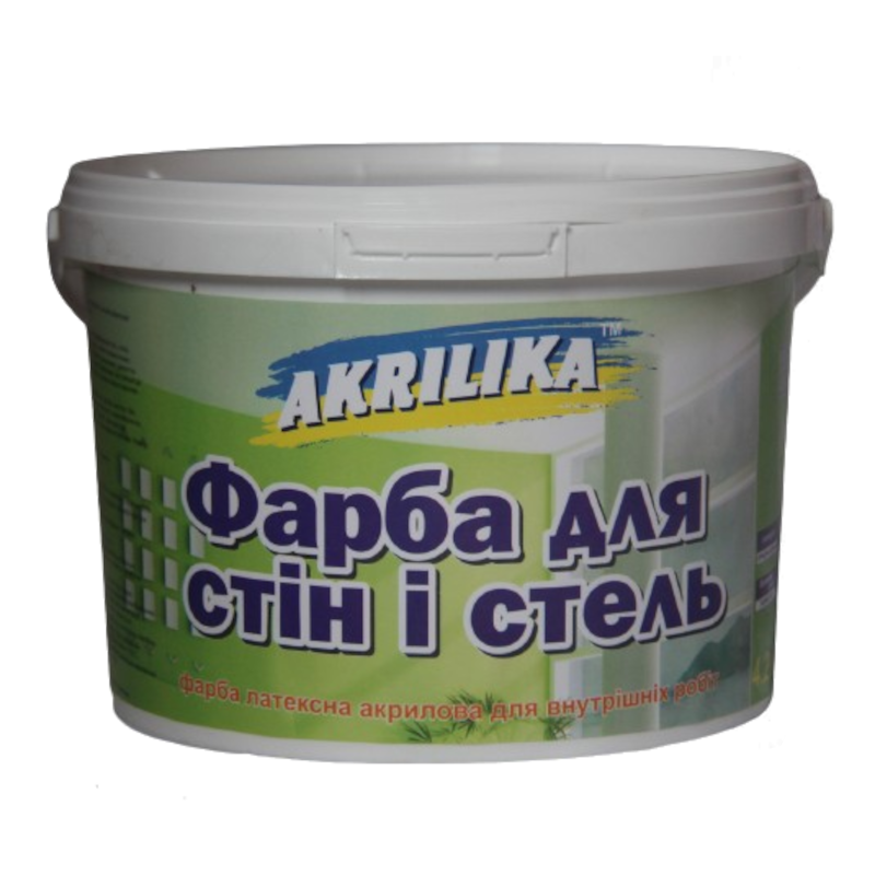 Фарба акрилова, водоемульсійна, AKRILIKA, мат білий, 14кг